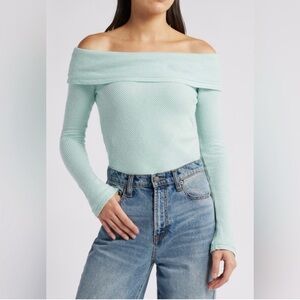 Free People Intimately Women’s Autumn Cozy Off Shoulder Bodysuit XL NWT